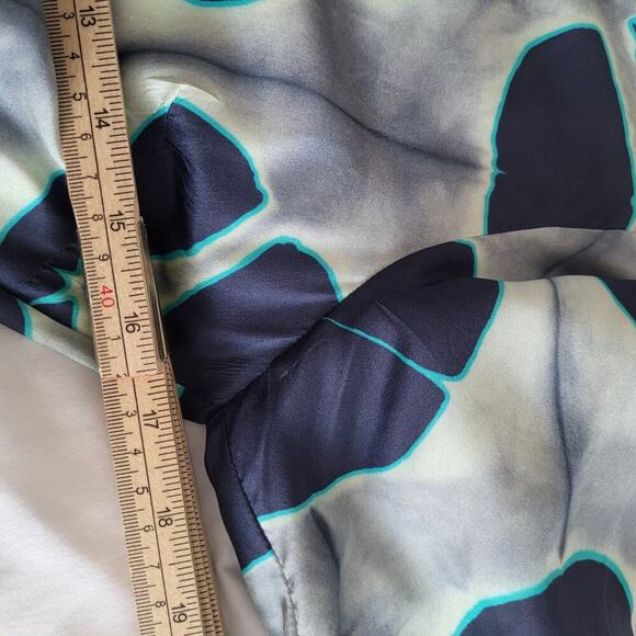 NWOT Alexis Titus Kalani Silk Ocean Print Flounce Wrap Camisole Maxi Dress XS - Picture 14 of 15